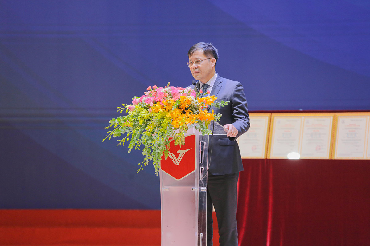 TS. Lê Mỹ Phong, Phó Cục trưởng Cục Quản lý Chất lượng, Bộ GD-ĐT phát biểu chỉ đạo tại buổi lễ